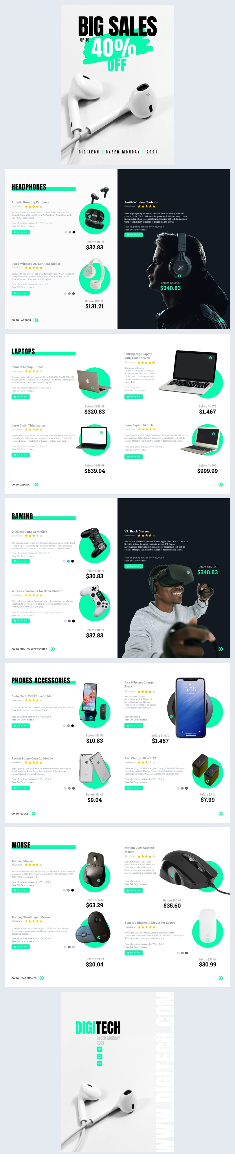 Cyber Monday Deals Catalog Template Flipsnack