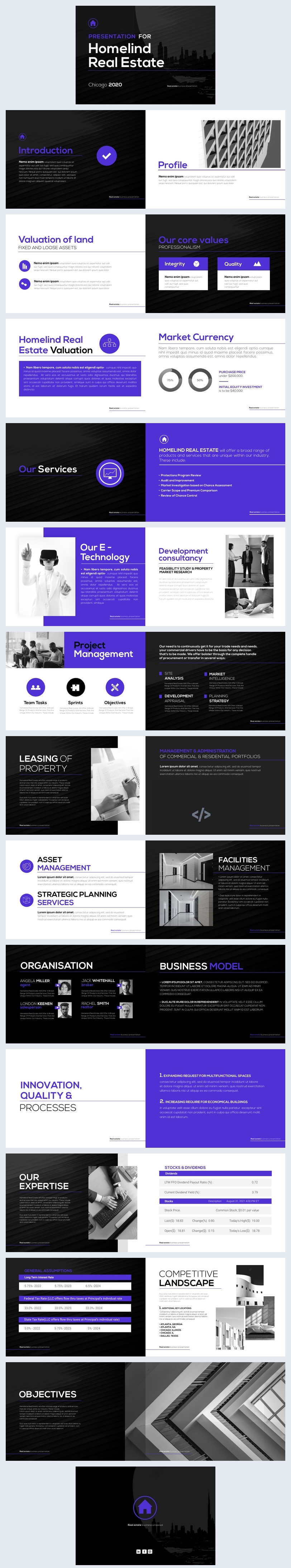 Idea gratuita de diseño para presentación de Bienes raíces
