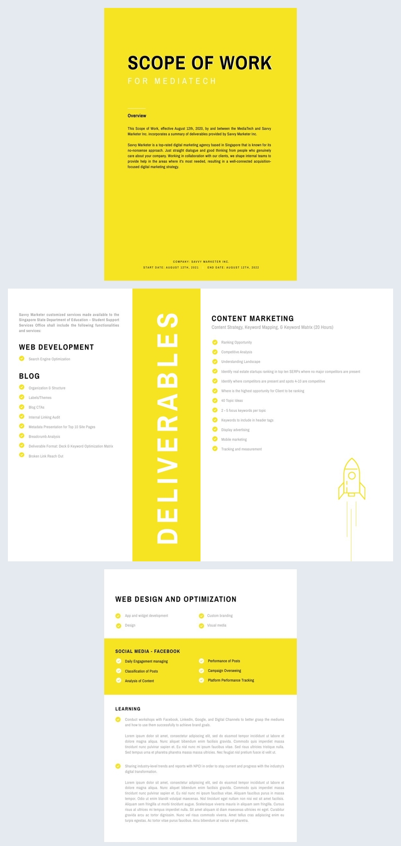 Digital Marketing Scope of Work Template Flipsnack