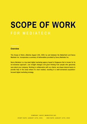 Digitaal Marketing Omvang Van De Werkzaamheden Ontwerpidee