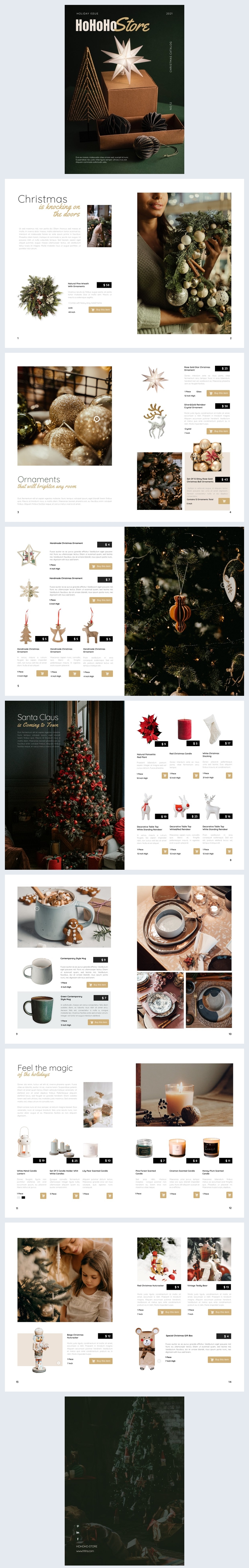 Editable Interactive Christmas Catalog Template Flipsnack