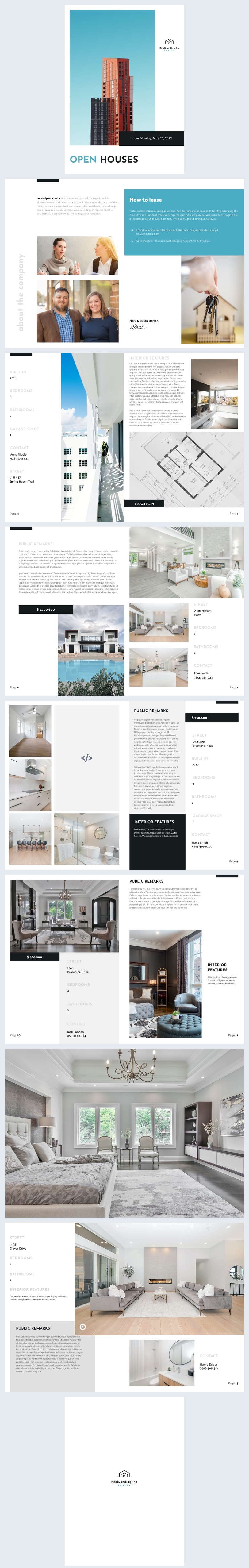 Free Open House Real Estate Design Idea