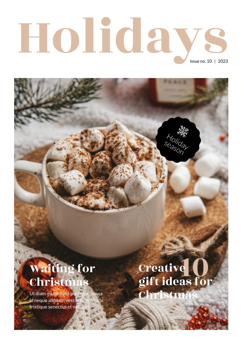 Idée et design de magazine de Noël gratuite