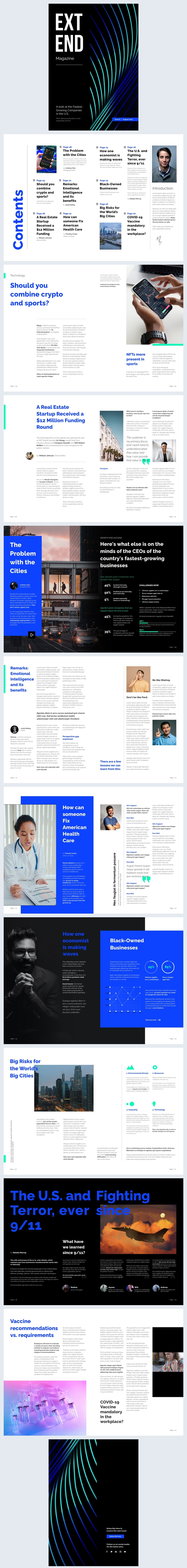 Interactive Business Magazine Design Example