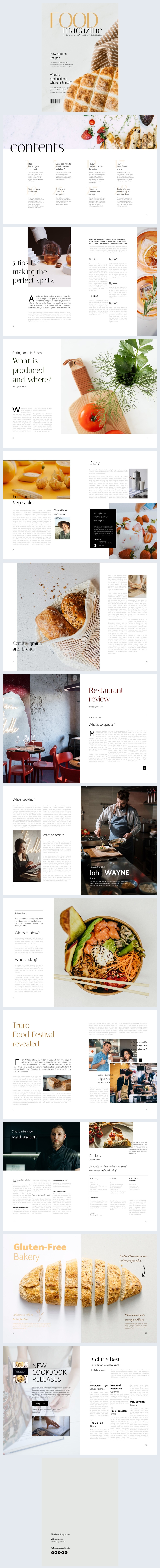 Interactive Food Magazine Design Example