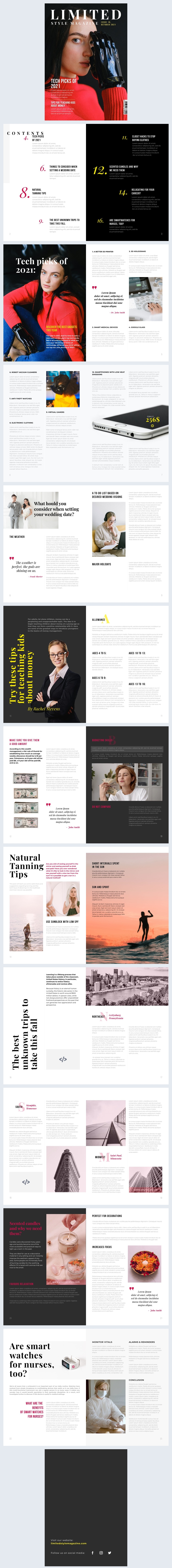 Interaktives Lifestylemagazin-Design-Beispiel