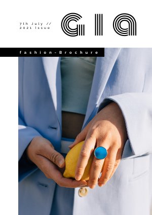 Exemplo de Design de Brochura de Moda Interativa