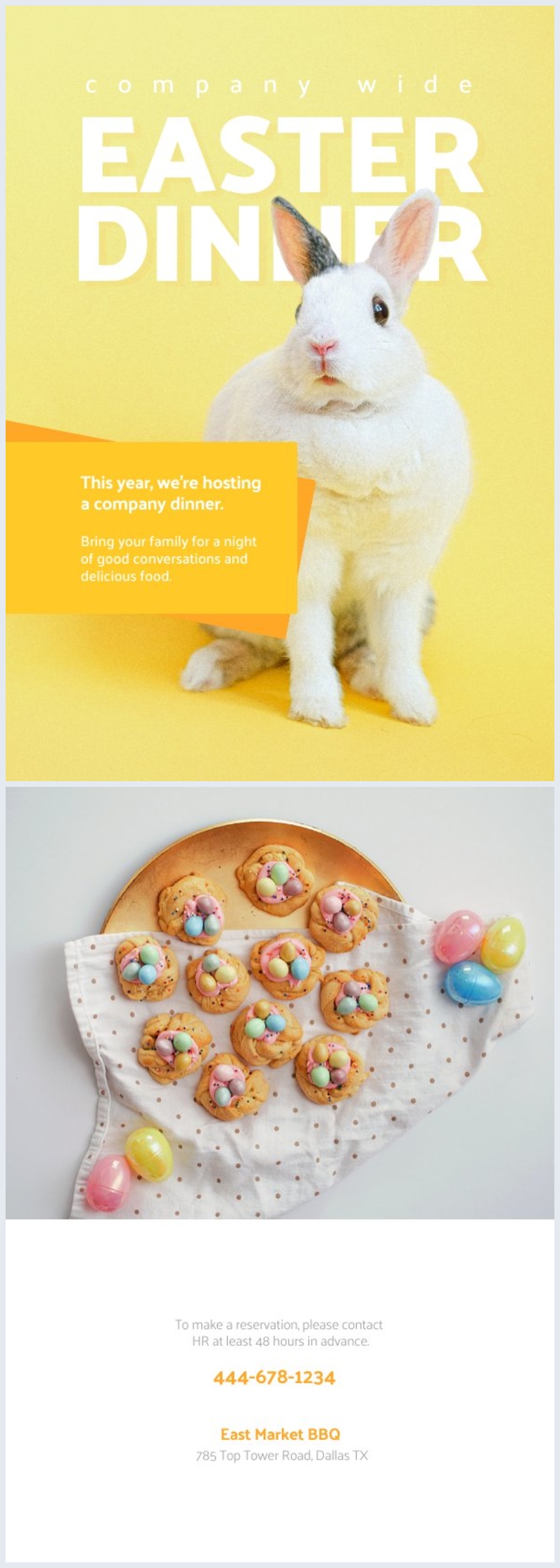 Easter Dinner Invitation Flyer Design Example