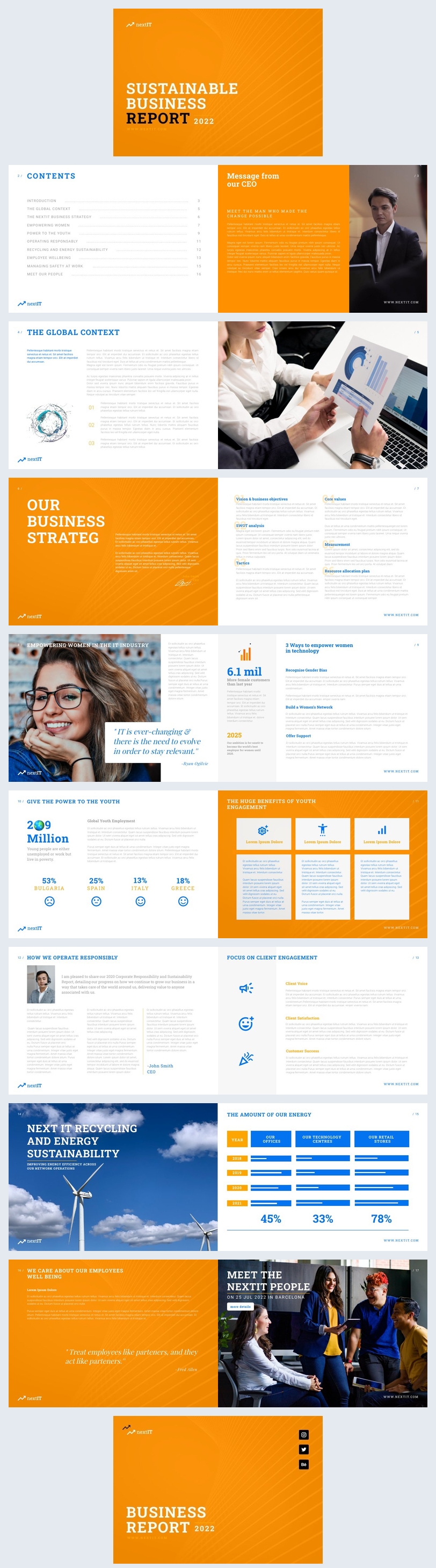 Sustainable Business Report Design Example