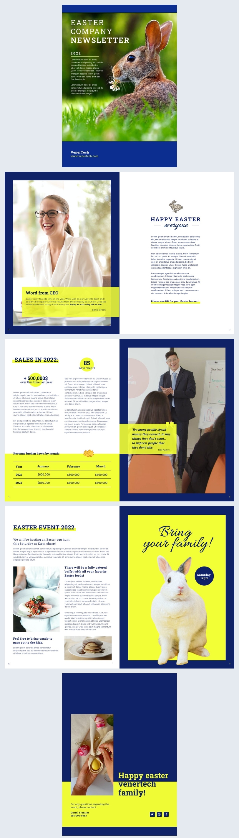 Interactive Easter Company Newsletter Template Flipsnack