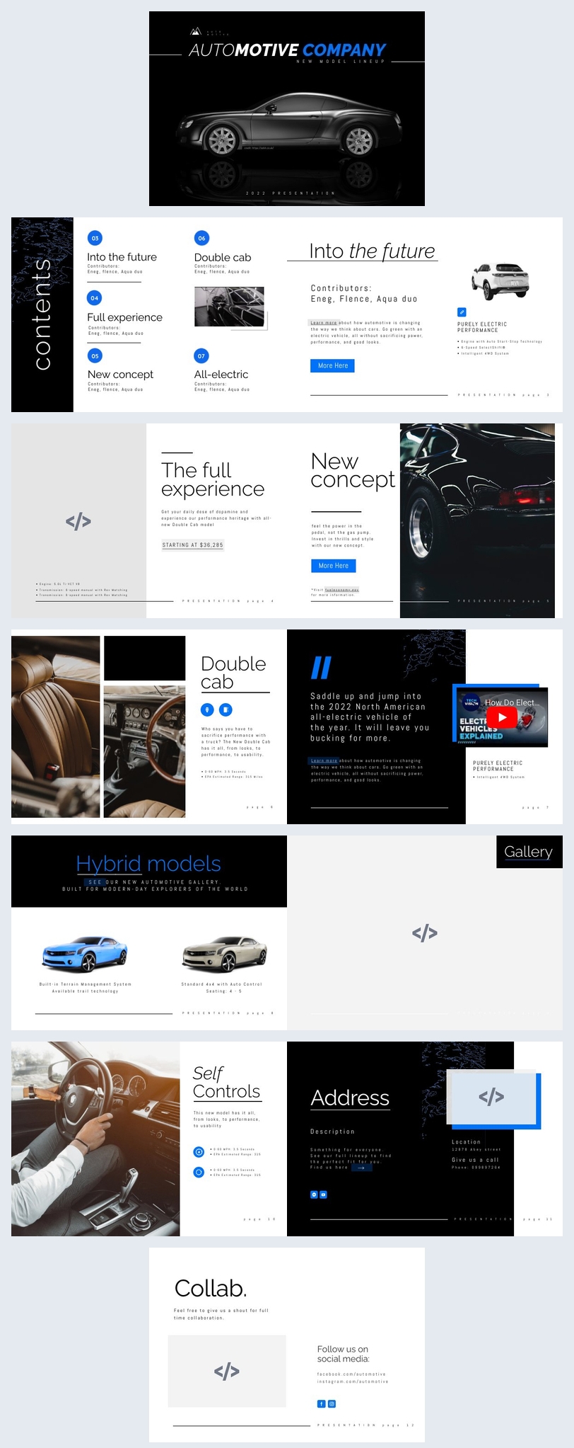 Automotive Presentation Template Design Example