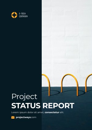 Amostra de Design do Relatório de Status de Projeto Interativo