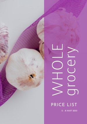 Wholesale Price List Design Example