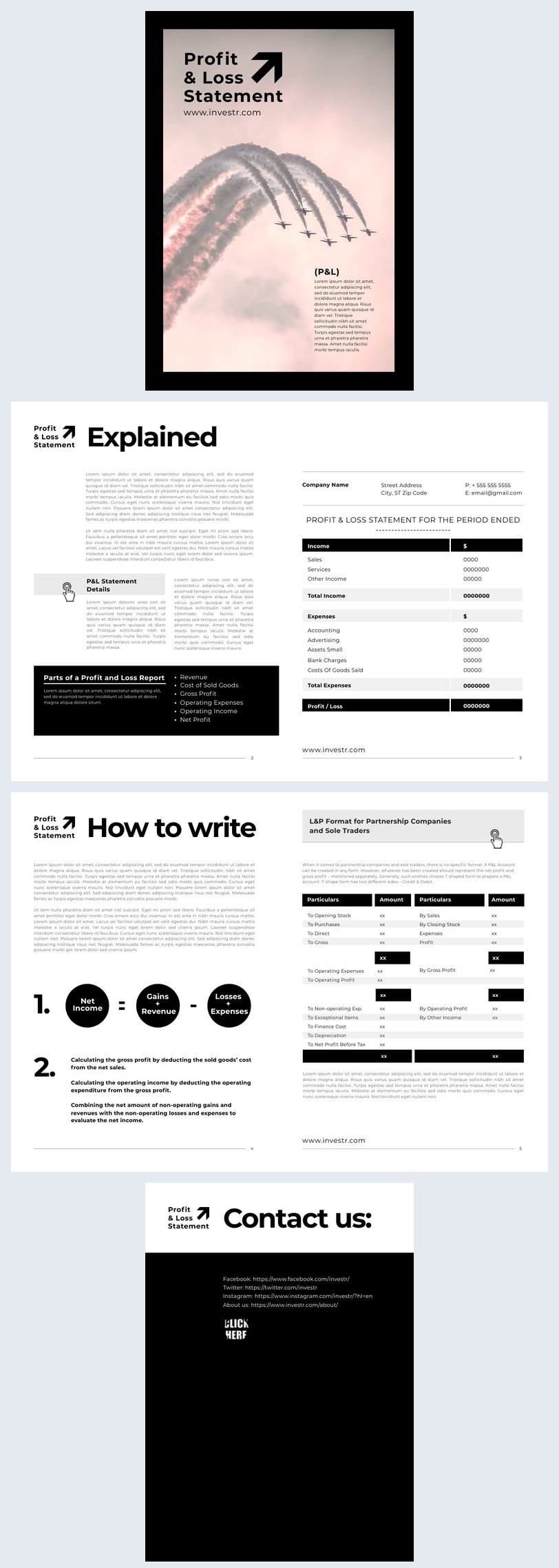 Profit & Loss Statement Example