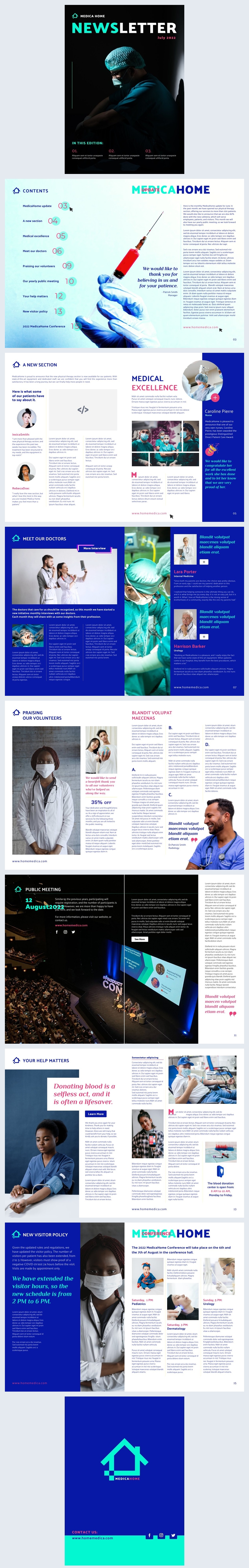 Medical Writing Newsletter Examples Free: Digital Medical Newsletter Template - Flipsnack