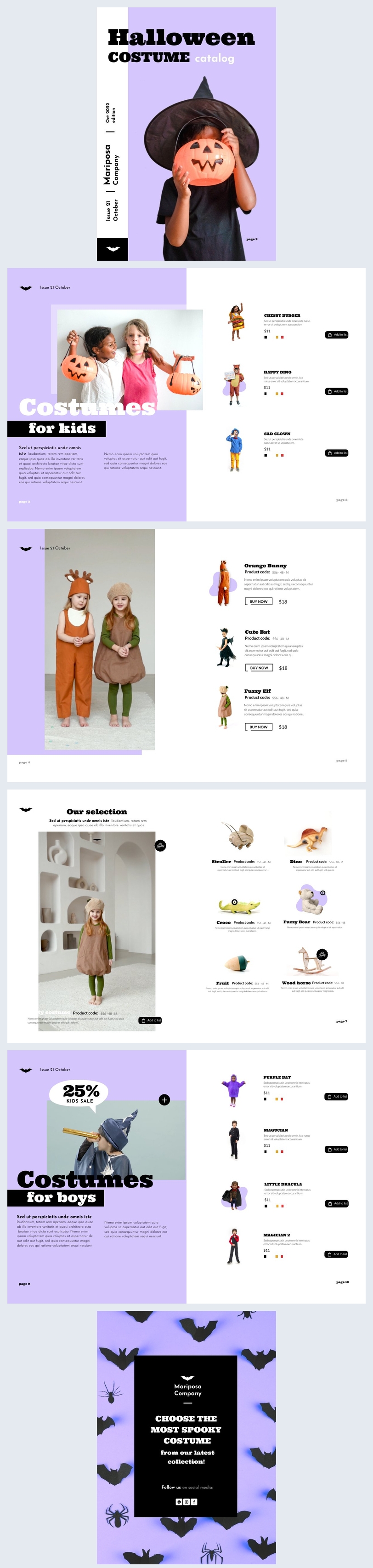 Interactive Halloween Costume Catalog Template Flipsnack