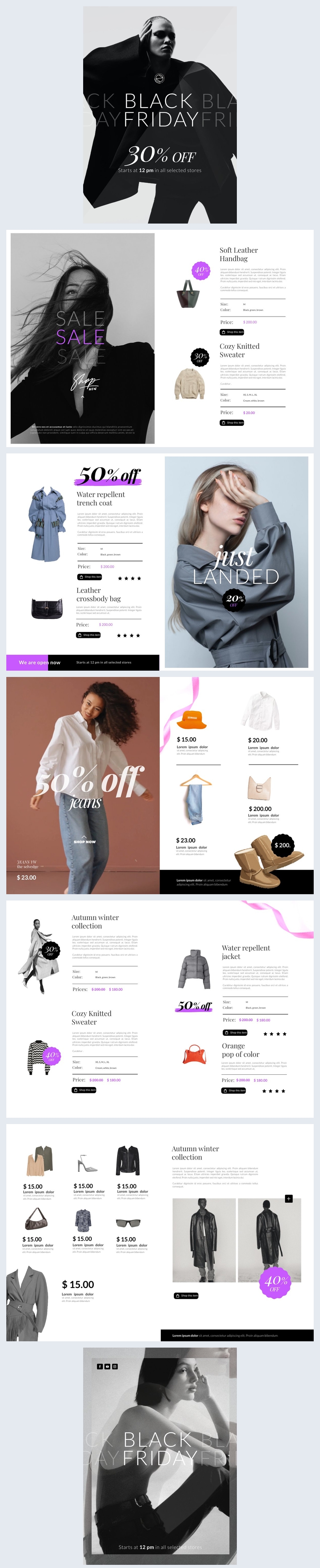 Interactive Black Friday Fashion Catalog Template Flipsnack