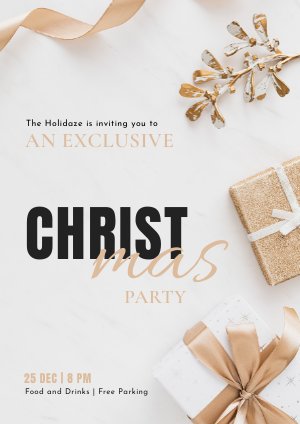 Muestra de volante de fiesta navideña