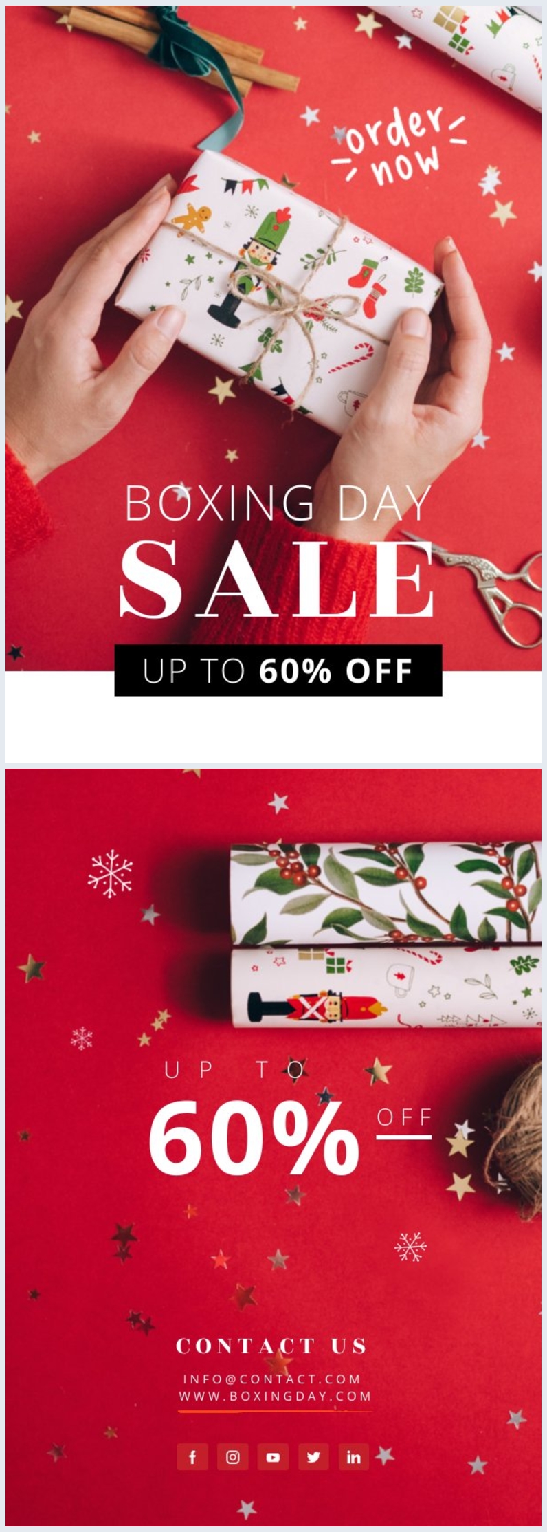 Design de flyer Boxing Day