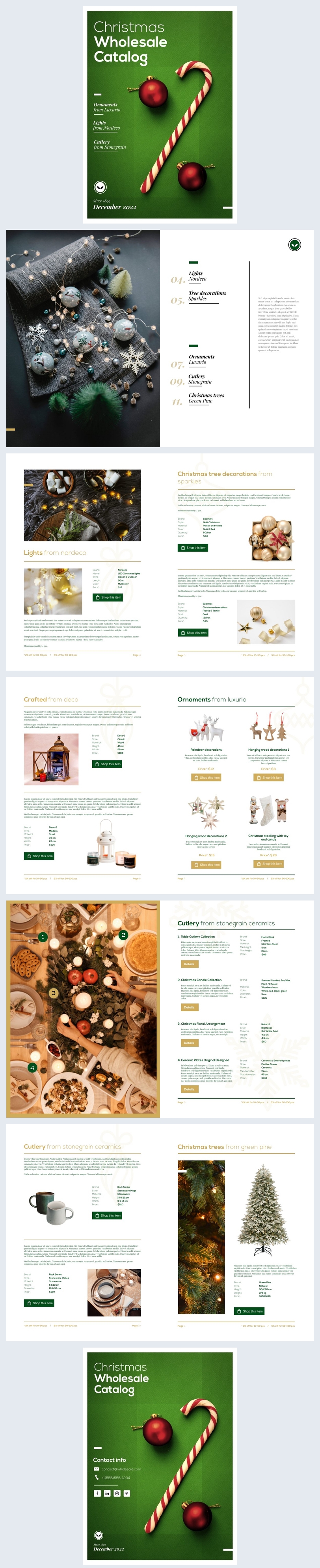 Editable Christmas Wholesale Catalog Template Flipsnack
