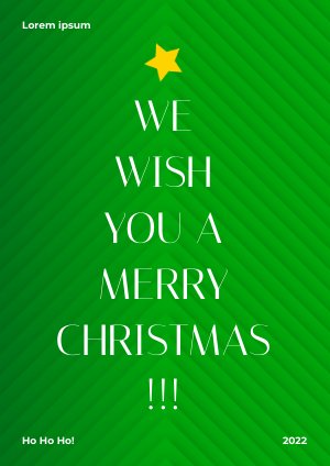 Diseño de volante de saludos navideños