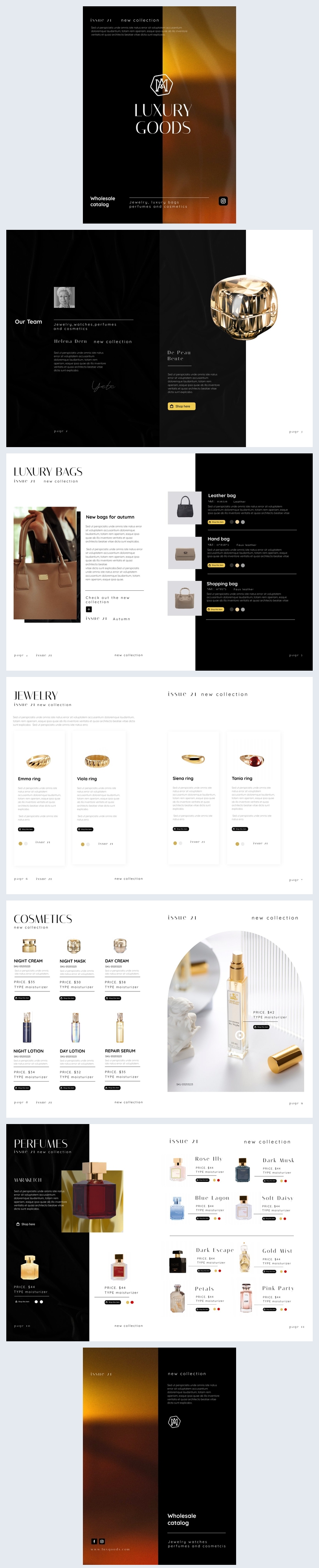 Interactive Luxury Goods Wholesale Catalog Template Flipsnack