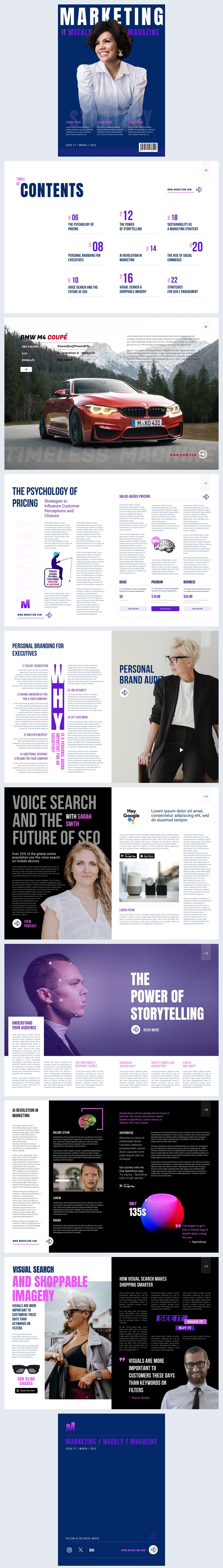 Inspiration de design de magazine de marketing numérique interactif