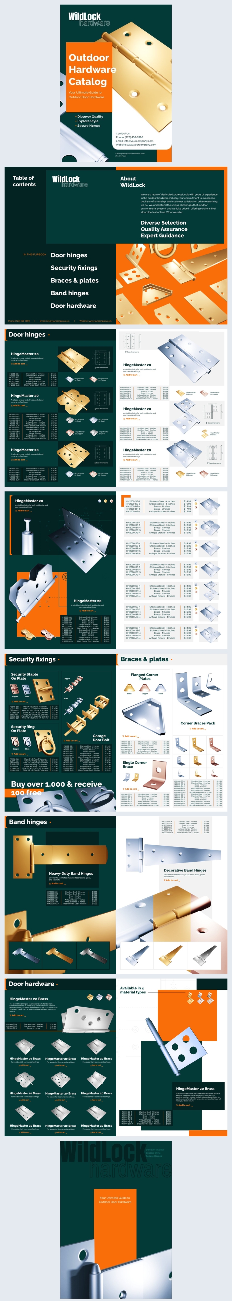 Shoppable Outdoor Hardware Catalog Template Flipsnack