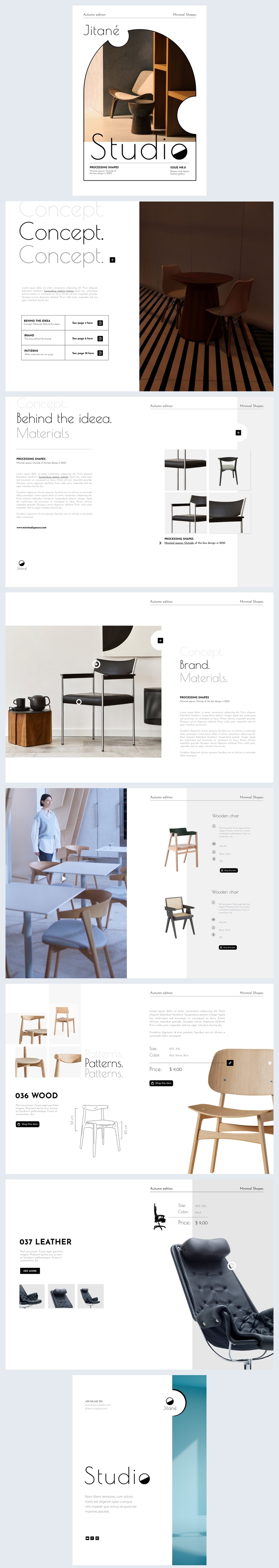 Shoppable Office Furniture Catalog Design Example