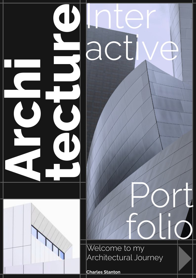 architectural portfolio cover page