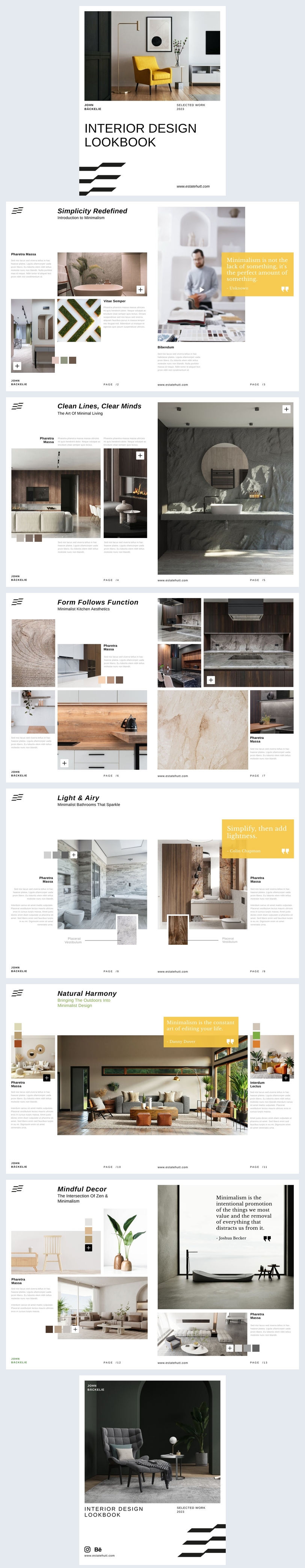 Free: Interactive Interior Design Lookbook Template - Flipsnack