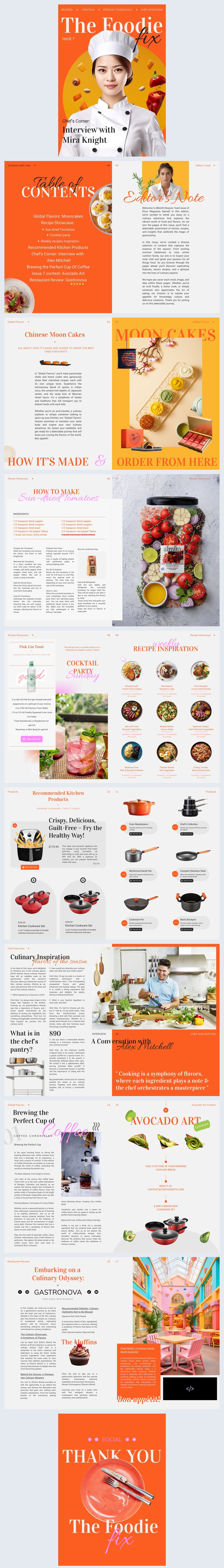 Ejemplo de diseño para revista de comida