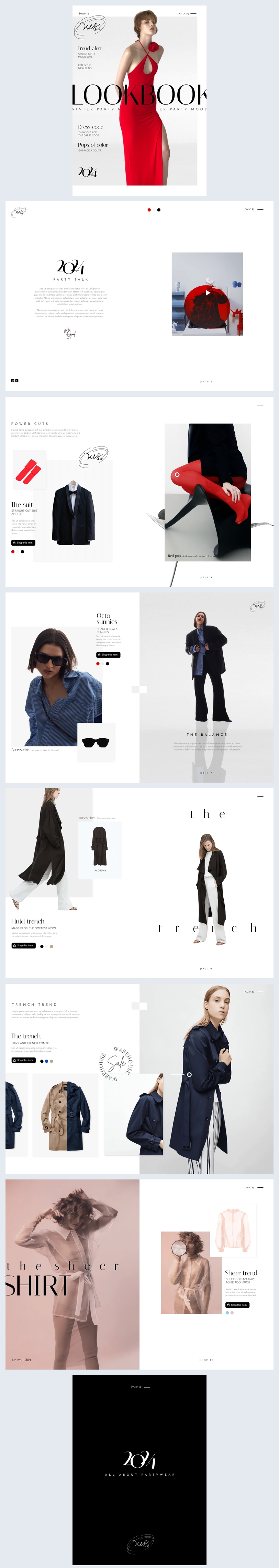 Ejemplo de diseño para Lookbook de modas