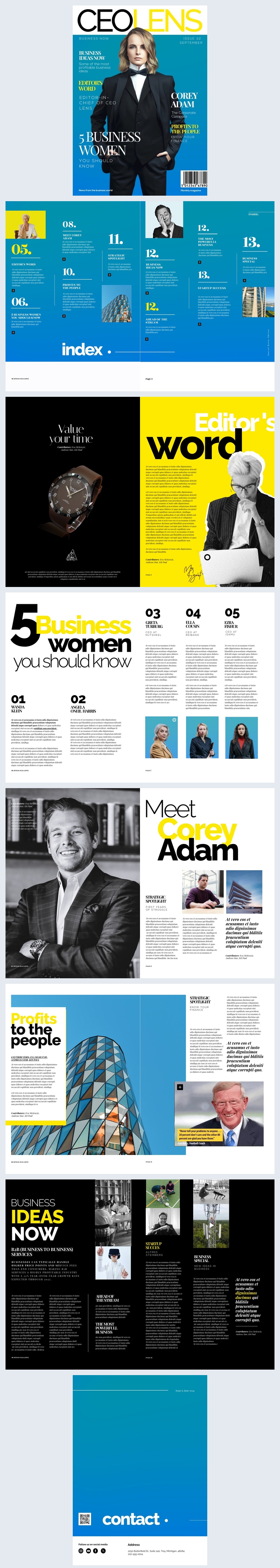 Free: Modern Editable Business Magazine Template - Flipsnack