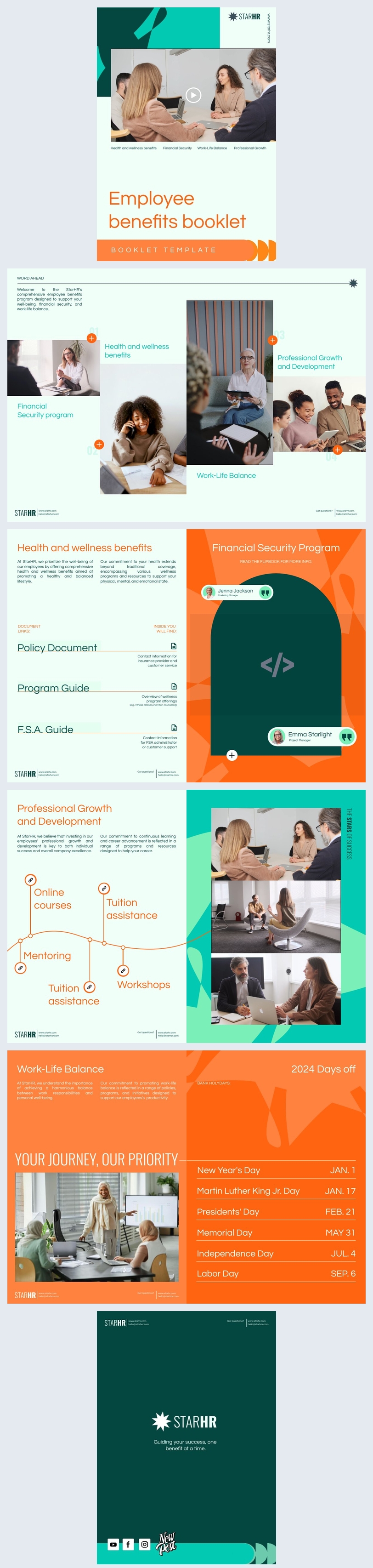 Employee Benefits Booklet Example Design