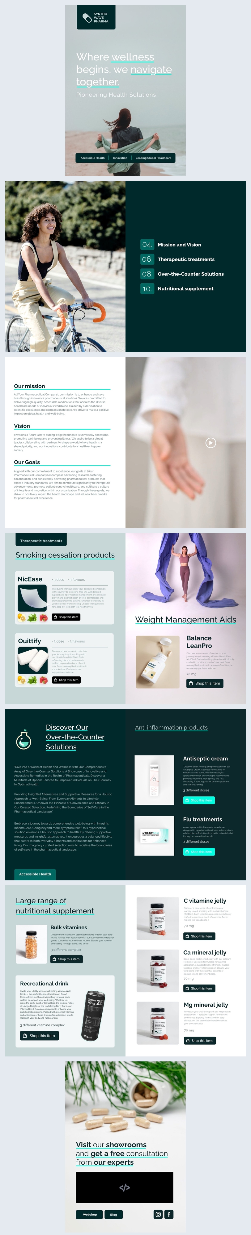 Customizable Health Solutions Product Catalog Template Flipsnack