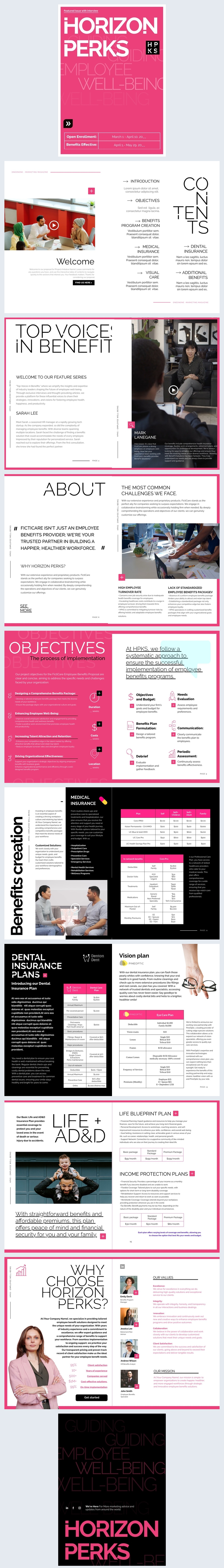 Employee Benefits Magazine Template Example