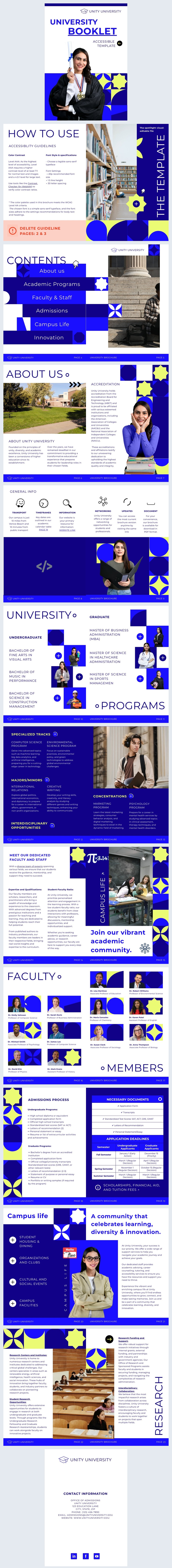 University Booklet Design Example