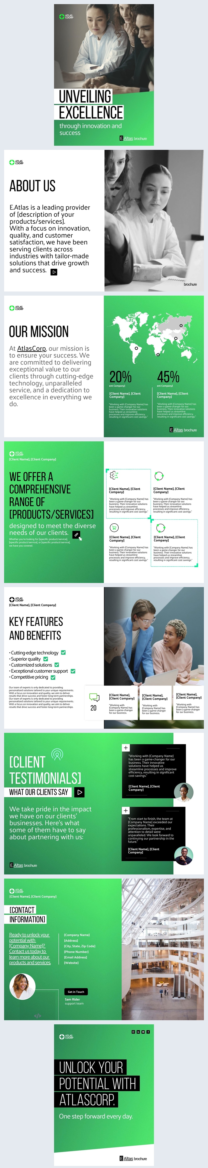 Broschüren-Beispiel für Unternehmensdienstleistungen