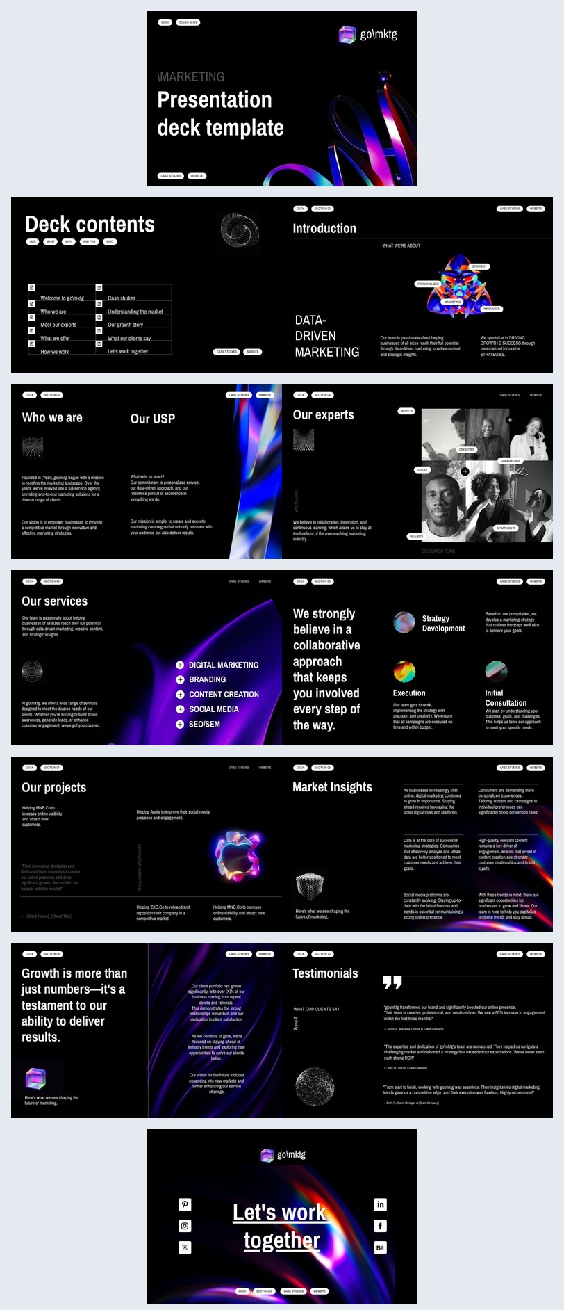 Marketing Deck Presentation Sample