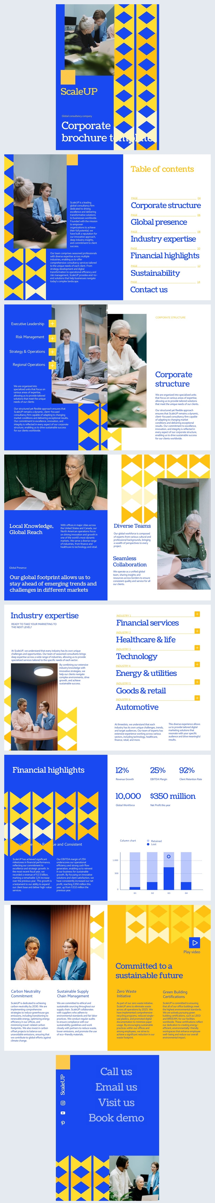 Unternehmensbroschüren-Beispiel-Design