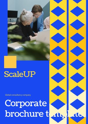 Ejemplo de diseño para folleto corporativo