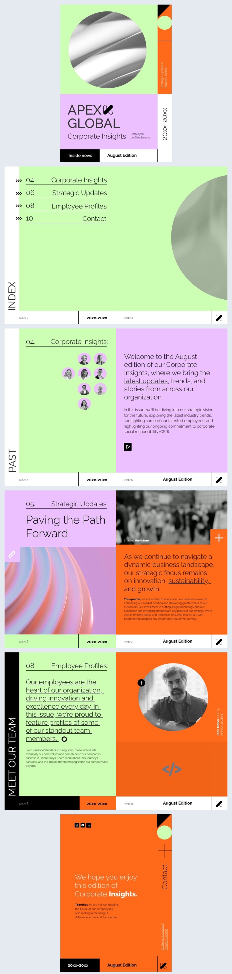 Editable Company Insights Magazine Template - Flipsnack
