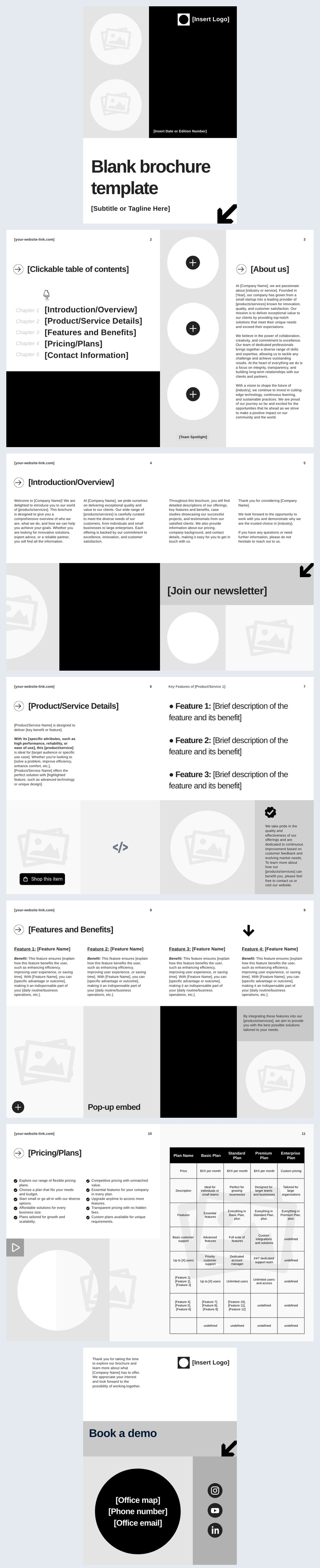 Blank-Broschüre-Design-Beispiel