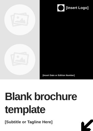 Ejemplo de diseño de folleto en blanco