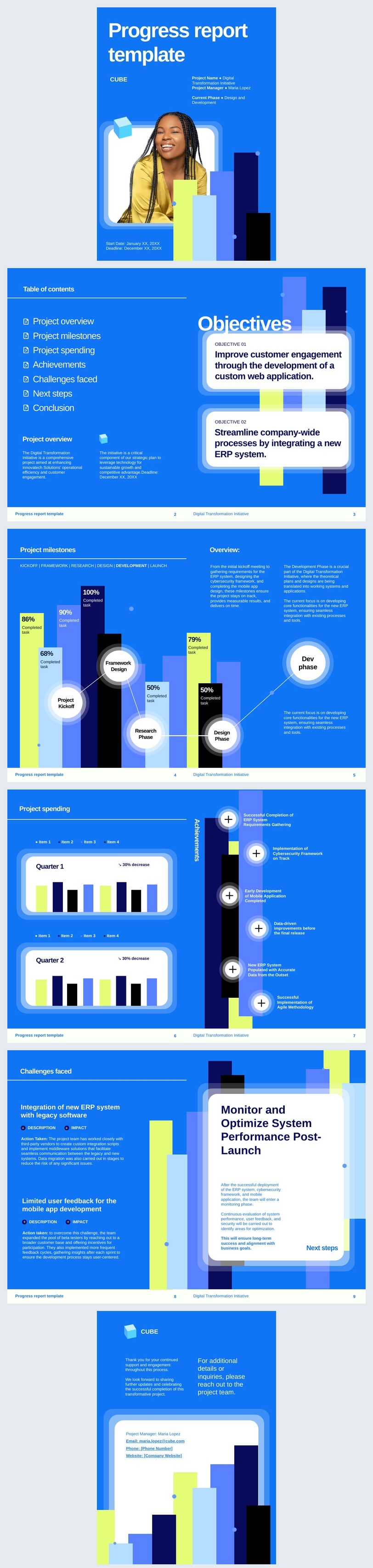 Progress Report Design Example