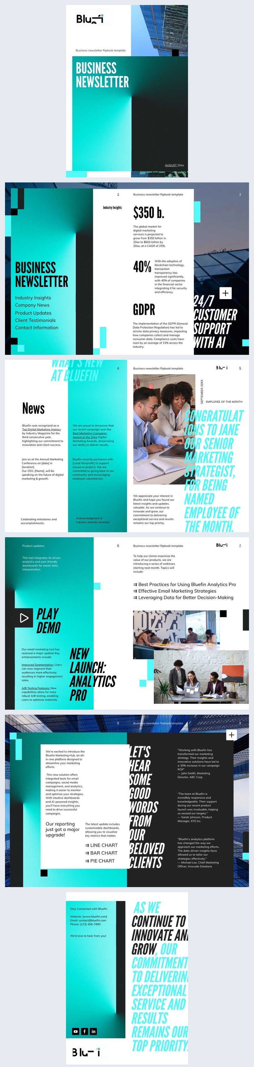 Business Newsletter Design Example