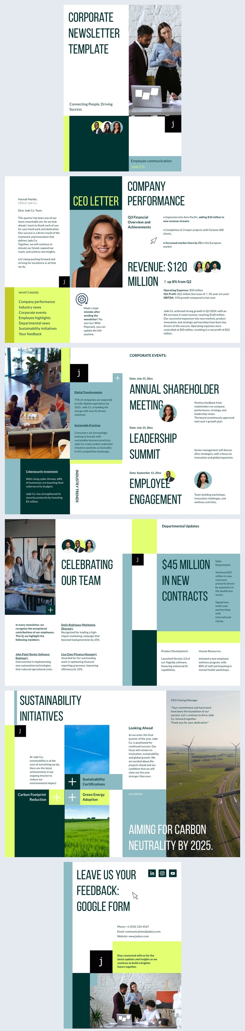 Digital Corporate Newsletter Template