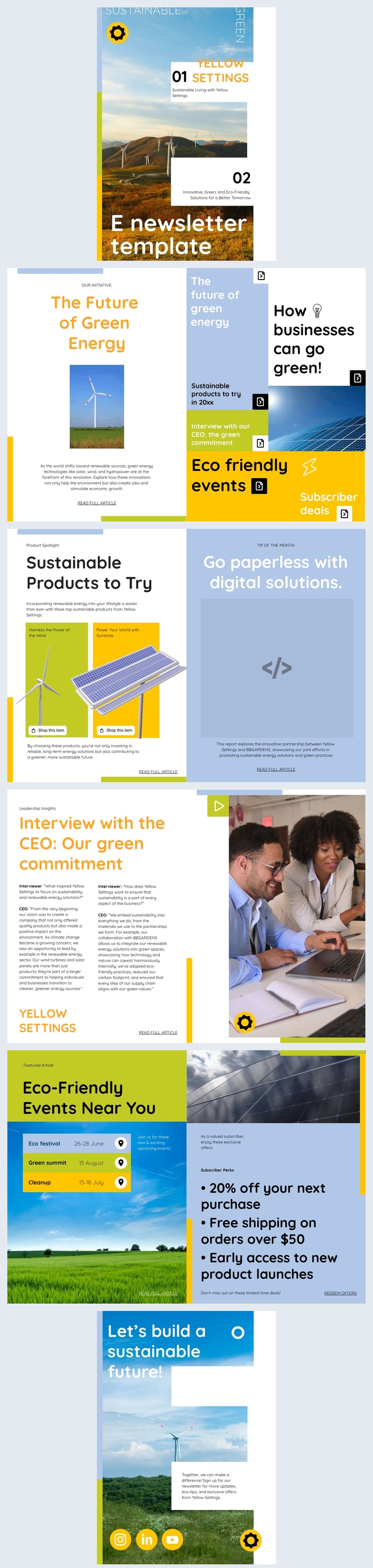 Sustainability Newsletter Design Example