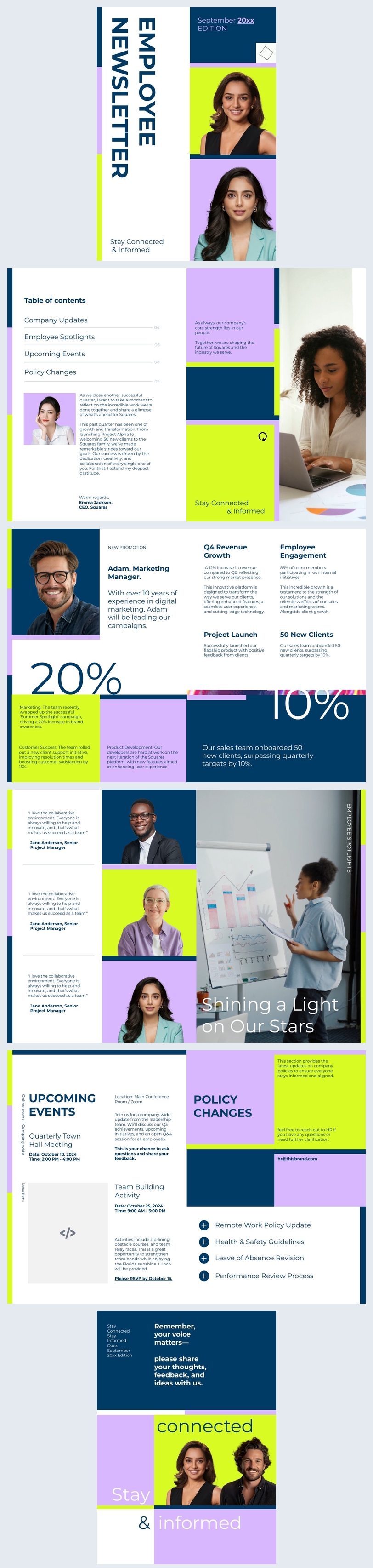 Employee Newsletter Design Example